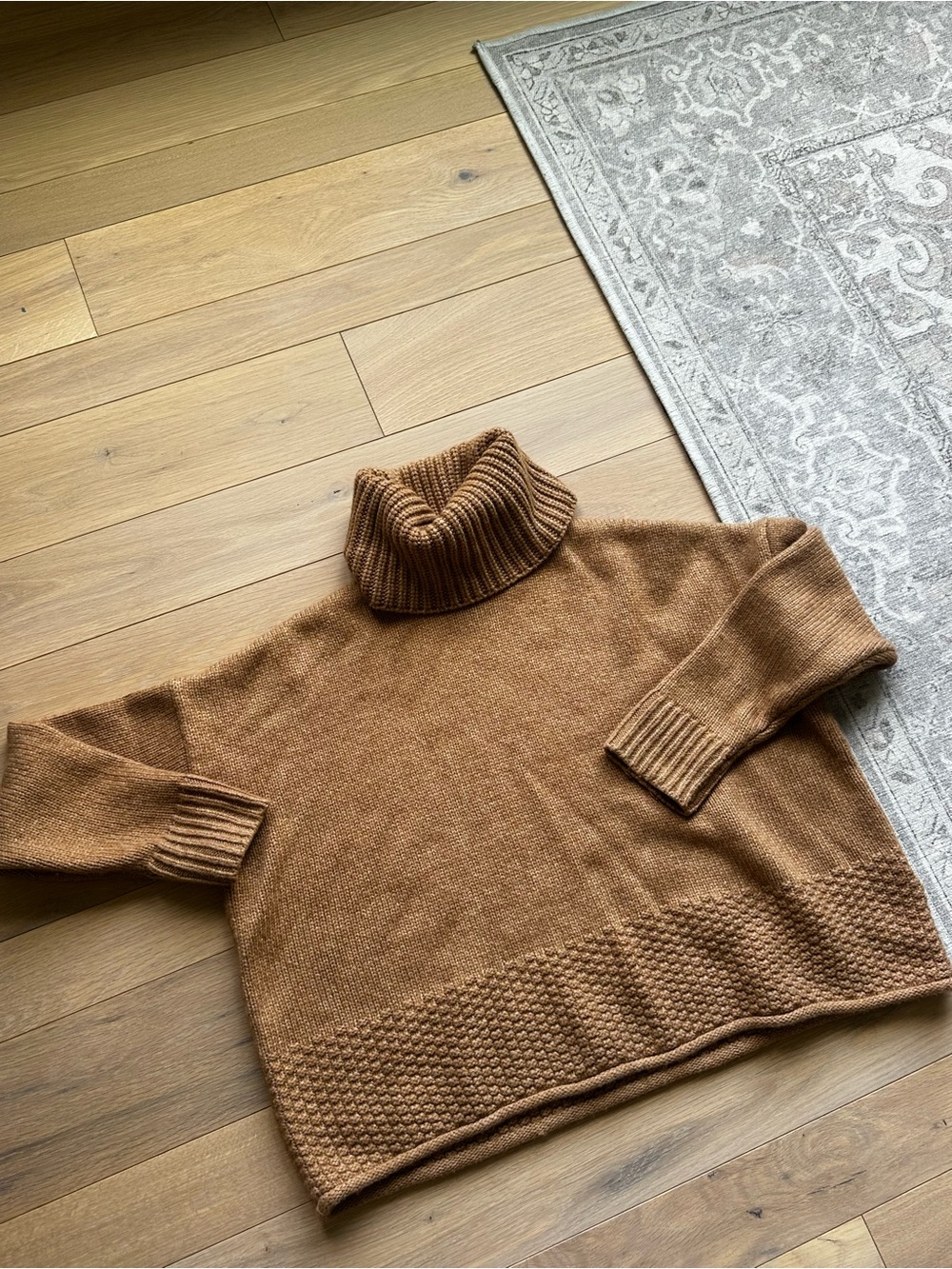 Madewell Camel Brown Turtleneck Sweater